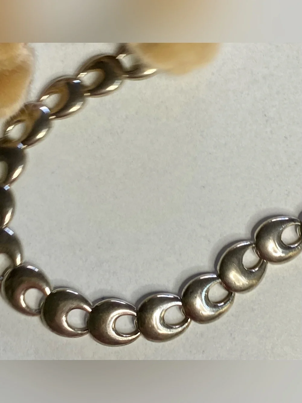 Sterling Silver Link Statement Necklace - Silver